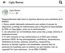 Doctora Ligia Ramos denunciando