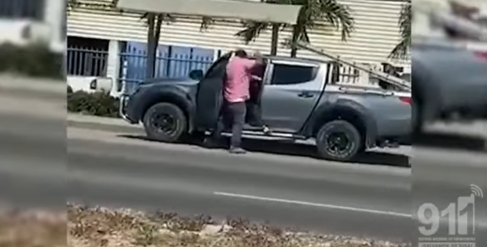 Así fue la detención del hombre que agredió salvajemente a su pareja en San Pedro Sula (VIDEO)
