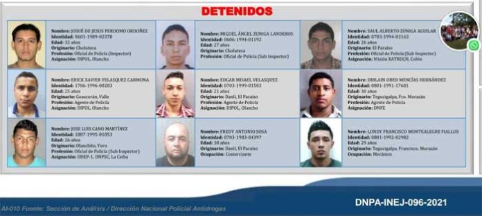 Detención judicial contra siete policías arrestados con 18 kilos de cocaína