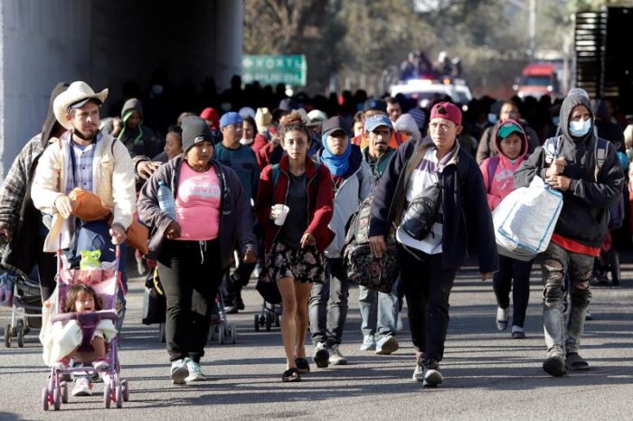 La caravana migrante emprende su último tramo hacia la Ciudad de México
