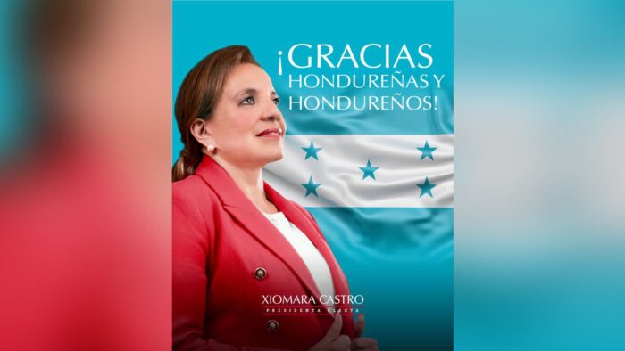 Xiomara Castro agradece a los hondutreños por su triunfo