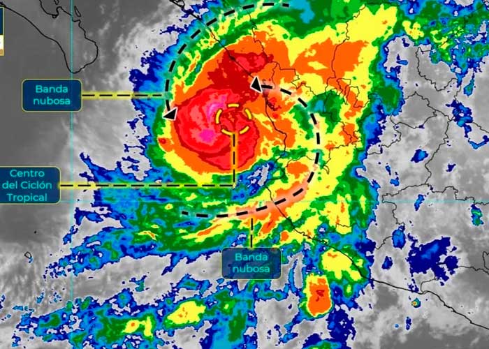 Orlene toca tierra como huracán categoría 1 en el noreste de México