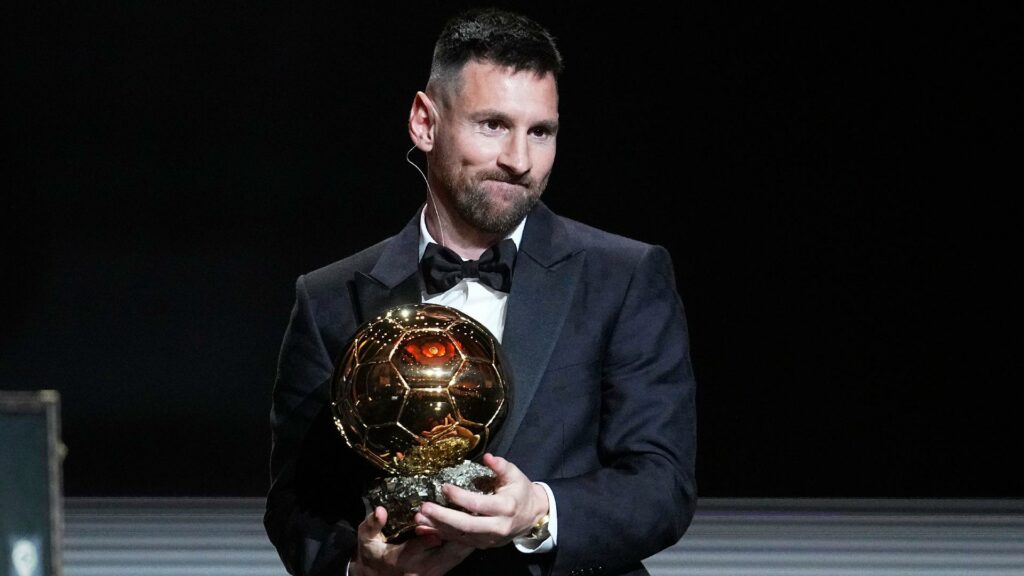 Lionel Messi won his eighth Ballon d’Or in France on Monday night (Michel Euler/AP)